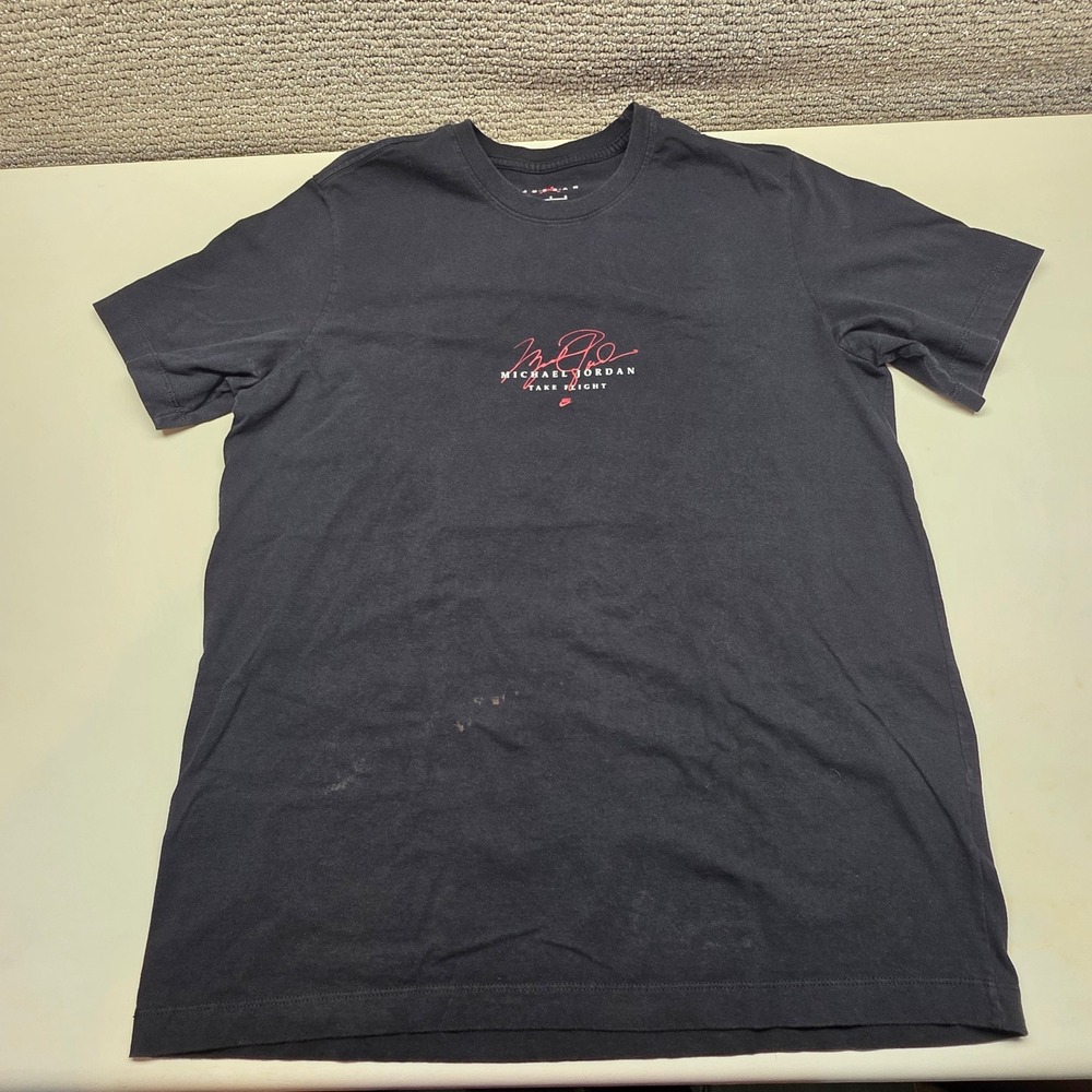 Jordan Michael Jordan Take Flight‎ Signature Graphic T-Shirt Black Mens Large